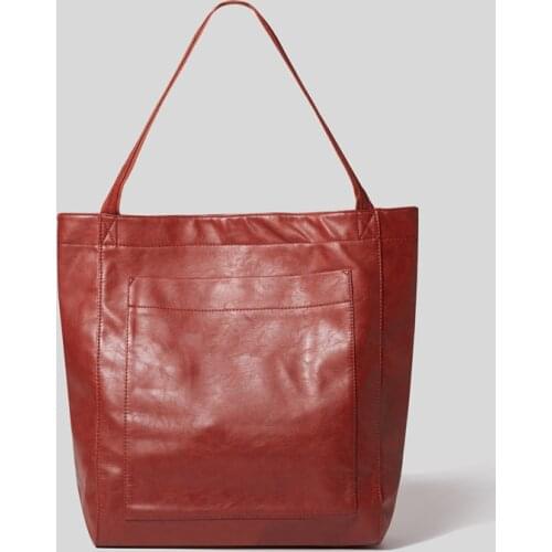 Vintage Shoulder Bags for Women 2021 Large Capacity Female Soft Leather Handbag Ladies Shopper Tote Bag Travel Study Weekend New