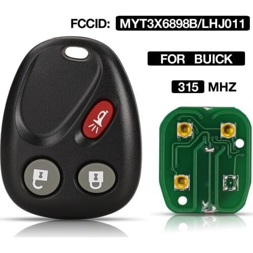 Kutery FCCID:MYT3X6898B/LHJ011 Smart Remote Control Car Key 315Mhz 3 Buttons Keyless Entry For GM Buick Chevrolet Avalanche