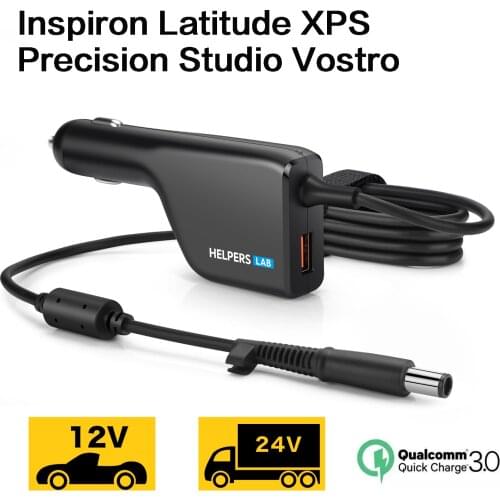 19.5V 4.62A 90W Laptop DC Car Adapter Charger for Dell Inspiron Latitude XPS M1530 1330 Precision Studio Vostro