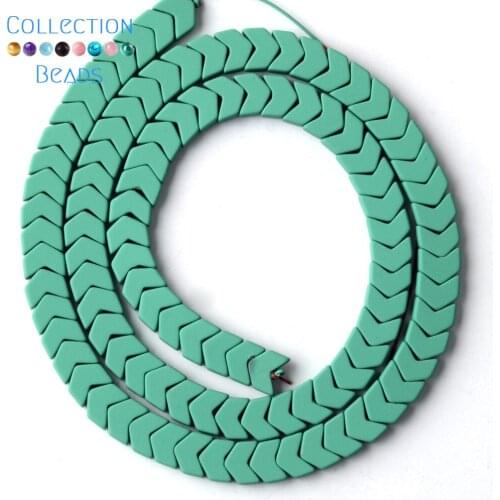 Natural Stone Green Rubber Arrow Hematite Round Spacer Loose Beads For DIY Jewelry Making Necklace Bracelet Accessories 6x3mm