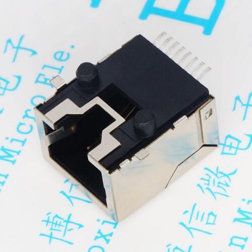 10Pcs/Lot Rj45 Full Patch Rj45 Network Socket Female 8405-8P Patch Horizontal High 11.5Mm Network Socket