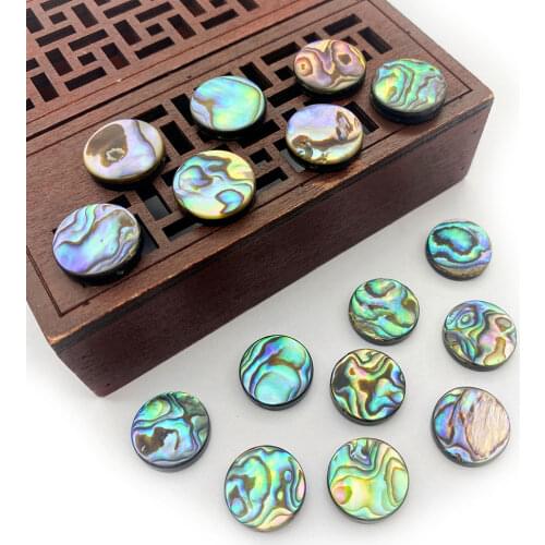 5pcs Natural Abalone Shell Beads Round Necklace Loose Spacer Beads DIYbeads for Jewelry Making Bracelet Ear Stud Accessories
