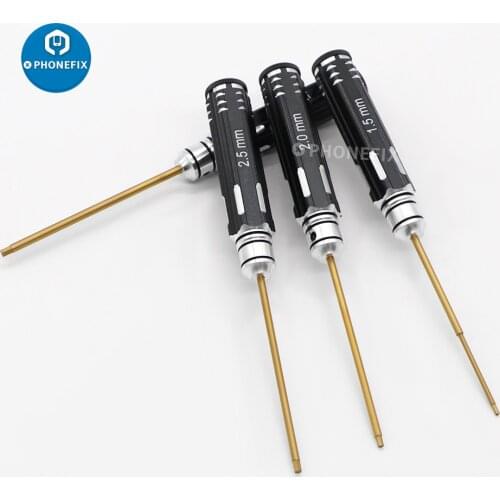 4pcs 1.5/2.0/2.5/3.0mm Black Hex Screwdriver Set Precision Hexagon Head Screw Driver For FPV RC Drone Reapir Wrench Repair Tools