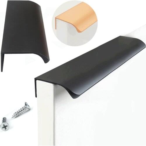 Aluminum Alloy Home Drawer Handle Hidden Cabinet Handles NO Drilling Bedroom Decoration Handle Home Decoration