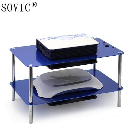 Wireless Wifi Router Cooling heatsink Cooler brackets Fan Heat Radiator component double rack organizer metal shelf support