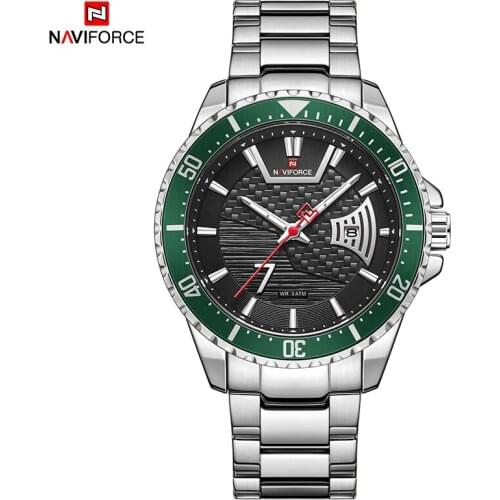 NAVIFORCE Original Luxury Wristwatch Fashion Quartz Calendar 3ATM Waterproof Watch for Men With Luminous Hands Relogio Masculino