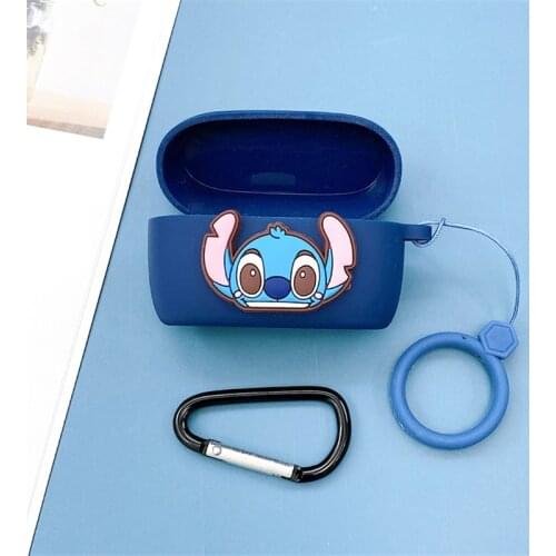 Cartoon Disney Earphone Case for Jabra Elite 75t Silicone Wireless Bluetooth Headphone Protective Cover for Jabra With Hook