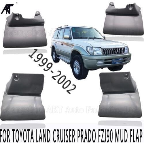 Black Front &Rear Mud Fender Flaps Splash Guard Mudflaps Mudguard Cover Trim For Toyota Land Cruiser prado FZJ 90 99-02 Mud Flap