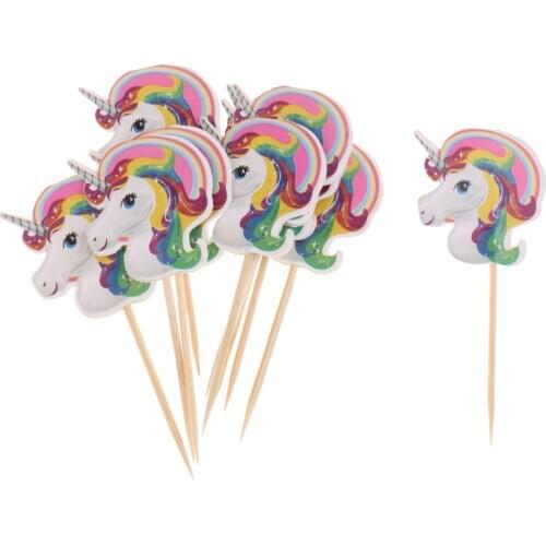 Baby Kids Unicorn Party Tableware Birthday Hat Blowout Toys Tableware Photo Prop