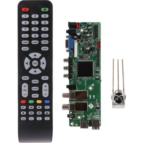 DVB-S2 DVB-T2 DVB-C Digital Signal ATV Maple Driver LCD Remote Control Board Launcher Universal Dual USB Media QT526C V1.1 T. S5