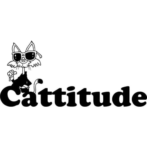 Personality Car Stickers Cationic Animal Funny PVC Car Decoration Accessories Stickers Creative Waterproof Sunscreen Black/white