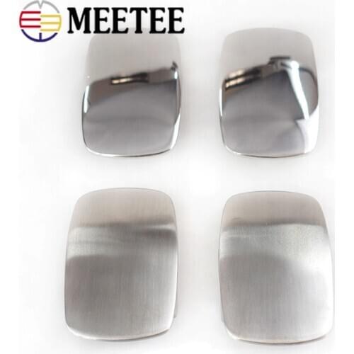 Meetee 39mm Stainless Steel Belt Buckles Metal Brushed Smooth for Mens Waistband Head DIY Jeans Accessories Leather Craft AP389