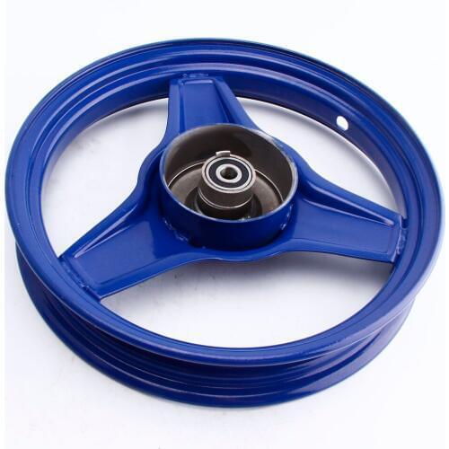 Metal Motorcycle Front Wheel Rim Compatible for Yamaha PY50 & PW50 - 27.2x27.2x5.7cm / 10.71x10.71x2.24 inch (Blue)
