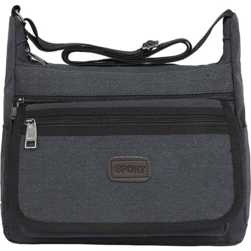 Men Canvas Travel Bag Casual Crossbody Bags Good Qualtiy Outdoor Handbag Mens Travel School Retro Tote Zipper Shoulder Bag