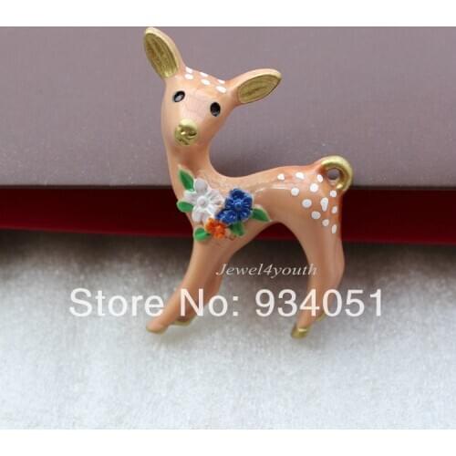Set of 15pcs Antique Fawn handicraft artist jewelry Deer Resin cabochons Pendant Charms for Necklaces Accessories 1.8inch