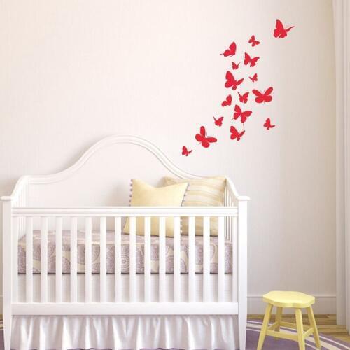 Butterflies Wall Decal Animals Wall Sticker for Nursery Baby Room Decor Girls Bedroom Wall Decor Home Decorations L90