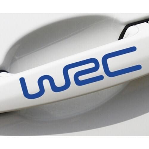 4 pieces / set of WRC modified car stickers personalized door handle stickers for Hyundai ix35 iX45 iX25 i20 i30 Sonata,Verna
