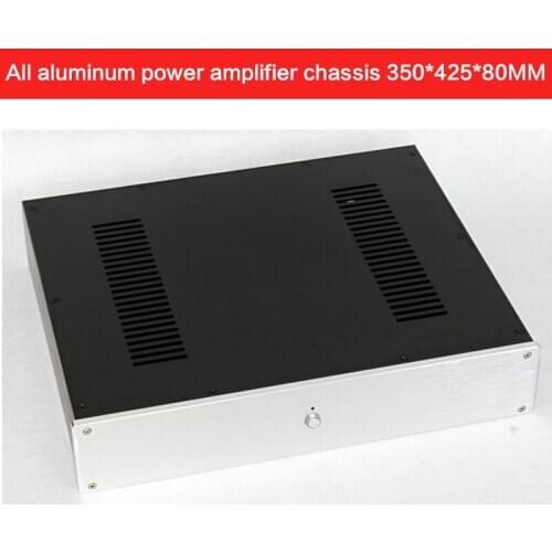 All-aluminum Power Amplifier Chassis WA118 Tube Amplifier Power Supply Case Audio Shell Multi-purpose Enclosure 350*425*80MM