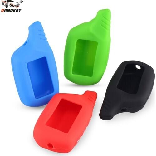 Dandkey Silicone Key Case Keychain For Starline B9 V7 A61 A91 Starlionr Two Way Car Alarm LCD Remote Fob Key Cover Transmitter