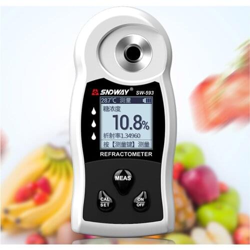 SNDWAY Digital Refractometer ATC Sugar Brix Meter Fruit Food Beverages Wine Alcohol Beer Sugar Content Densimeter Tester Tools