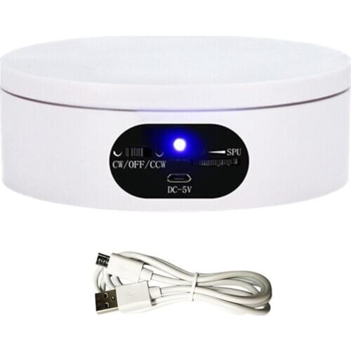 USB Electric Speed Regulation 360° Photography Rotating Turntable Product Display Stand Video Vlog Shooting Props Turntable