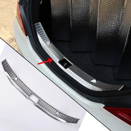 Car Rear Boot Trunk Bumper Protector Cover Inner Sill Plate Trim Stainless For Mercedes Benz CLA Class W117 200 220 CLA260