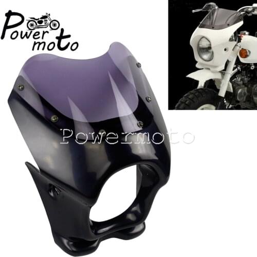5" Headlight Cover Plastic Fairing Front Lamp Mask for Honda Kawasaki Yamaha Suzuki GS50 AR50 80 AR125 TW200 CB50 Benri CD50 90