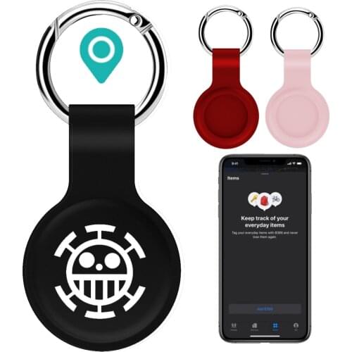 Apple Airtags Protective case Liquid Silicone Locator Tracker Anti-lost Device Keychain For anime One Piece Cartoon figure