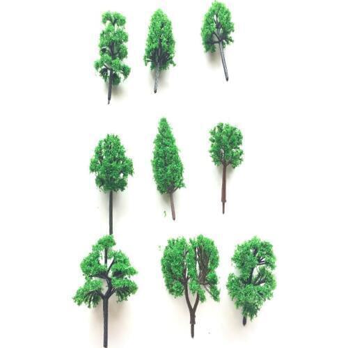 100pcs/lot Architecture N Scale Model Green Tree In 6cm For Ho Train Layout