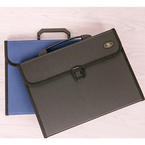 12-layer Expanding Wallet A4 Paper Holder Bag File Folder Stationery Business Handbag Document Storage Organizer Office Supplies