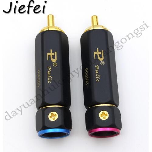 2-50pcs High quality Gold Plated Copper Pailiccs RCA Male Plug Jack Plug Locking Soldering Audio Connector