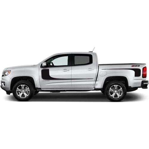For 2Pcs Hockey Stripe 3M Vinyl Sticker Decal Graphic 2015 2016 Chevy Colorado Crew Cab