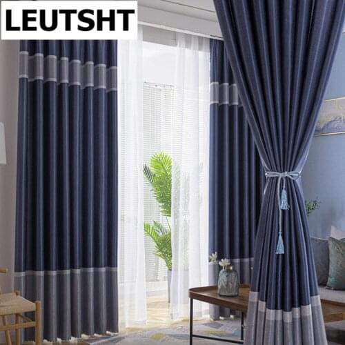 2021 New Modern Simple Light Luxury Pure Color Blackout Curtains for Bedroom Living Room Study Blackout Curtains Customization