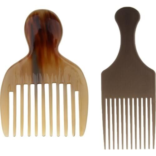2x Afro Comb Hairbrush Hairdressing Styling Anti-static Hair Pick Lift Comb