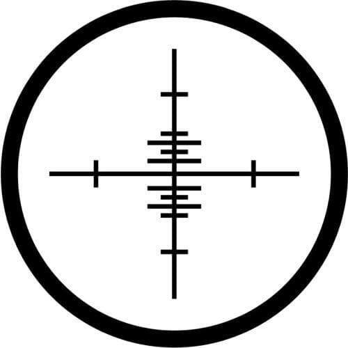 9.5*9.5CM Crosshairs Scope Personalized Car Stickers Vinyl Decal Car Accessories C2-0655