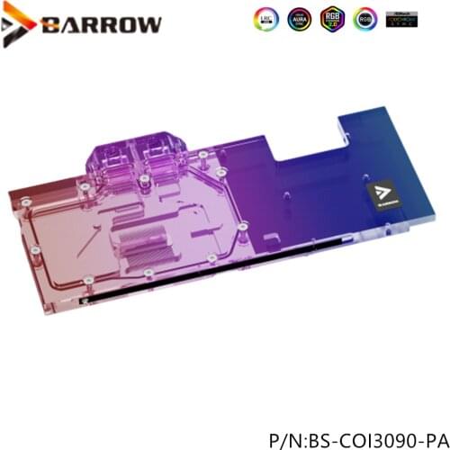 Barrow LRC2.0 full coverage GPU Water Block for Colorful Vulan 3090 Aurora BS-COI3090-PA