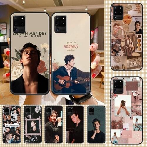 Singer Shawn Mendes Phone case For Samsung Galaxy Note 4 8 9 10 20 S8 S9 S10 S10E S20 Plus UITRA Ultra black pretty shell trend