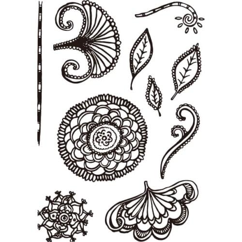 Flower Transparent Clear Stamps for DIY Scrapbooking/Card Making/Kids Christmas Fun Decoration Supplies