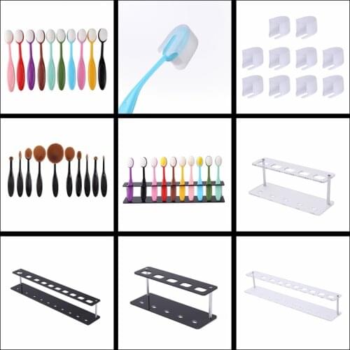 Hole Oval Brush Holder Rack Acrylic Stand Perfect for Holding Your Oval Blending Brushes Loose Powder Used for Color Making Card