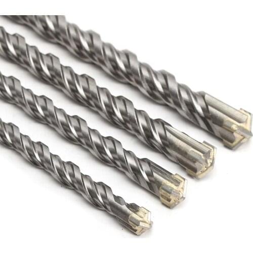 For Electric Dril 11cm Concrete Drill Bit Double SDS Plus Slot Masonry Hammer Head Tool 5/6/8/10mm High Speed White Steel Wrench