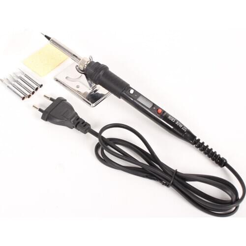 80W Electric Soldering Iron Adjustable Temperature LCD Digital Display 110V 220V Welding Solder Iron Tips Repair Rework Tool Kit