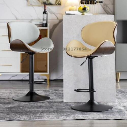 European Style Bar Chair Lift Rotating Bar Chair Light Luxury Home Front High Chair High Stool Simple Modern Bar Chair