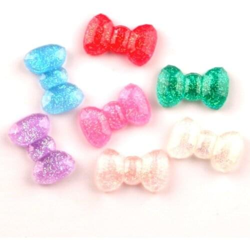 LF Mixed Resin Bling Bow Tie Decoration Crafts Beads Flatback Cabochon Scrapbooking For Embellishments Kawaii Diy Accessories 10