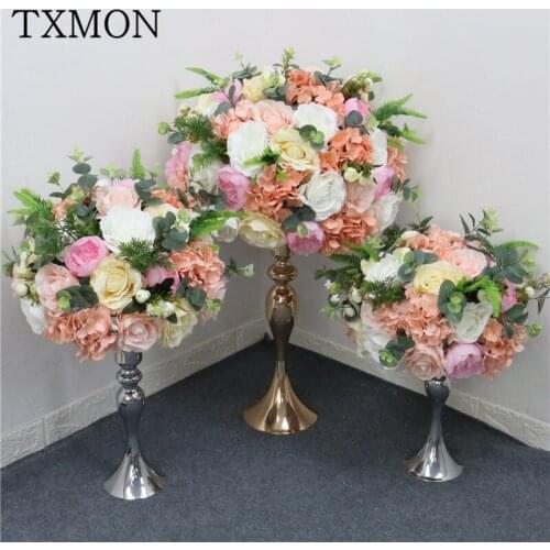 Custom made wedding decoration simulation flower ball silk fake flowers home wedding table main center artificial flower ball