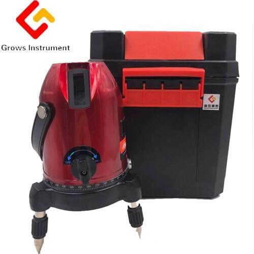 Laser Level Meter Laser 2 /3 /5 Line 635NM Infrared Cross Line Laser Level Tilt Slash And Detector Indoor Outdoor Mode Available
