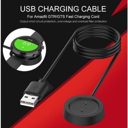 USB Magnetic Charging Cable Dock Fast Charging Cord Replacement Charger For Amazfit GTS GTR
