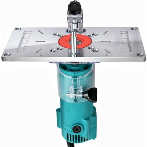 Multifunctional Router Table Insert Plate Woodworking Benches Aluminium Wood Router Trimmer Models Engraving Machine Tools