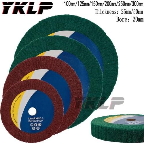 Non-woven Scouring Pad Grinding Wheel Red Flap Mop Polishing Wheel Disc 20mm Bore thickness 25mm/50mm