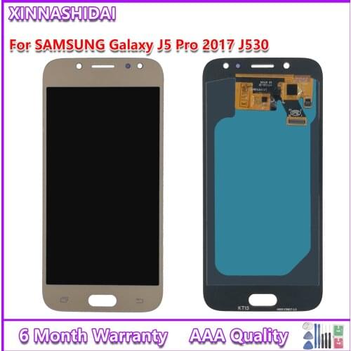 OLED LCD For Samsung Galaxy J5 2017 J530 J5 Pro SM-J530F J530M LCD Display + Touch Screen Adjustable Digitizer Assembly