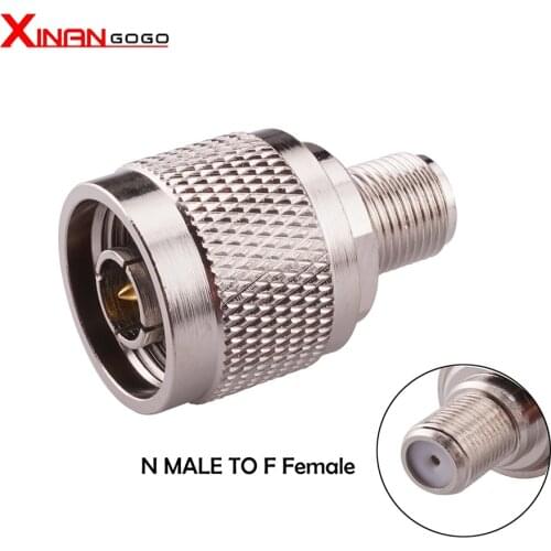 RF Adapter N Male to F Type Female Coaxial Connector Copper